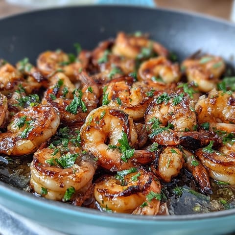 One-pan lemon garlic shrimp and asparagus with vibrant green veggies and juicy shrimp, roasted to perfection with a zesty citrus aroma.