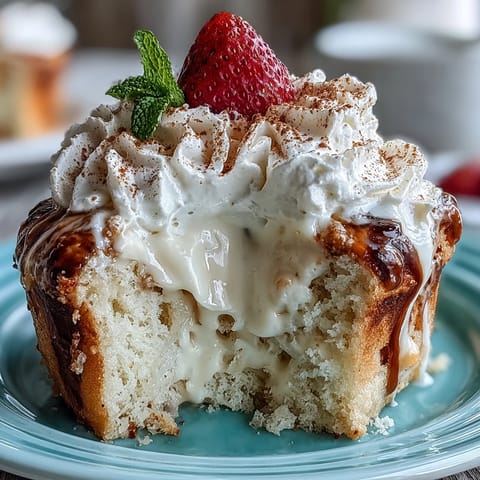 Fluffy tres leches cupcakes soaked in three milks and topped with whipped cream for a festive dessert.