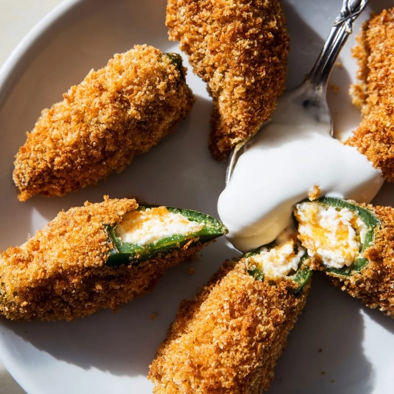 Warm Jalapeño Poppers steam gently on a platter, ready to be dipped into ranch for a crowd-pleasing bite.