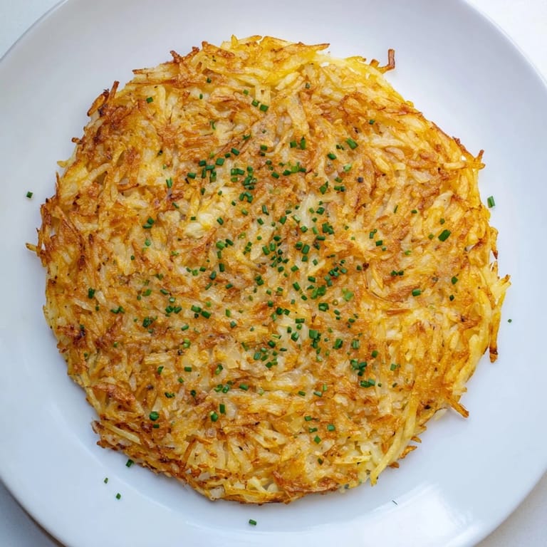 A close up of golden Hash Browns topped with fresh parsley, presented on a white plate ready to eat.