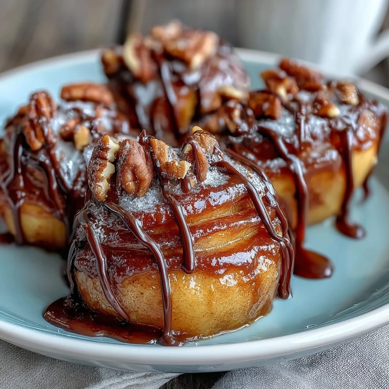 Juicy apple wedges dipped in luscious caramel, finished with a decadent drizzle of dark chocolate—perfect for fall parties.