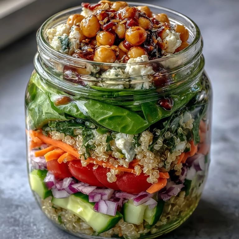 Wholesome mason jar salads filled with leafy greens, feta, and sunflower seeds—perfect for on-the-go healthy eating.
