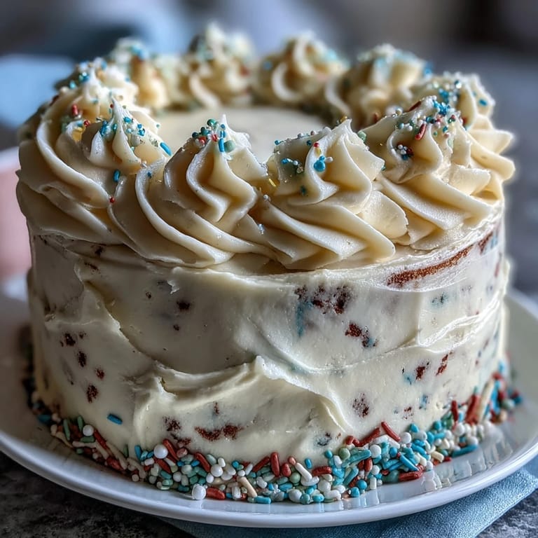 Delightful Class of 2026 Confetti Cake, adorned generously with colorful sprinkles.