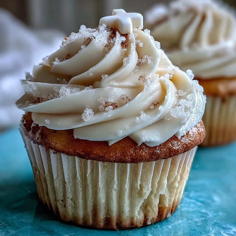 Soft vanilla communion cupcakes topped with fluffy buttercream and a pure white cross.