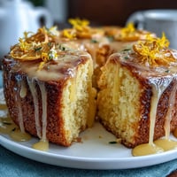 Moist lemon drizzle cake with edible flowers, perfect for Mothers Day celebrations and afternoon tea gatherings.