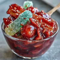 Vibrant Chamoy Pickle Kit in a Cup, a viral sweet and spicy snack with layers.